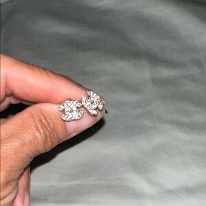 Silver 925, Crystal Logo studs Earrings